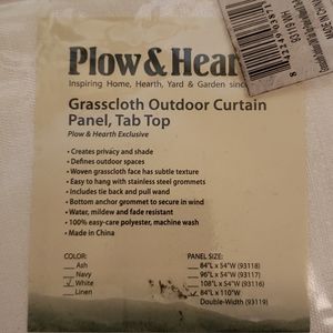 NWOT  Grasscloth Outdoor Curtain Panel